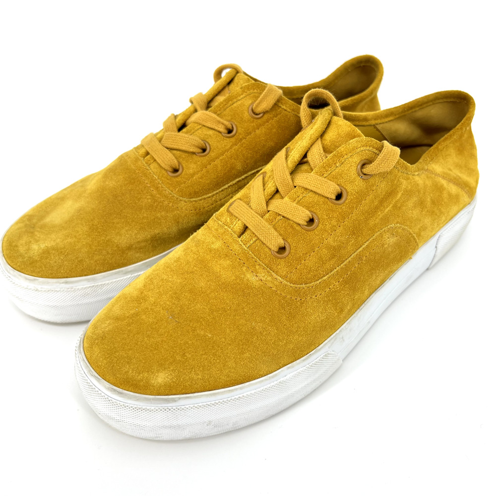 Vince Copley Suede Platform Sneakers Gold Mustard 9.5 *READ